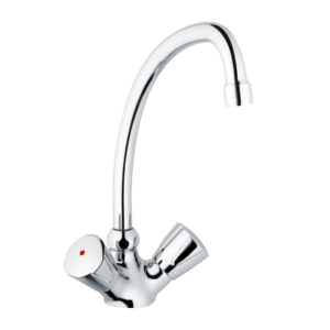 classic-line_2 Zweigriff Küchenarmatur Niederdruck mit Kettenhalter