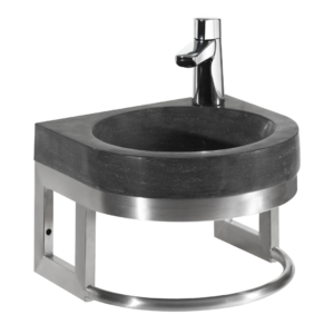 wintec Waschtisch Stainless Atlas II, mit Hahnloch, grau