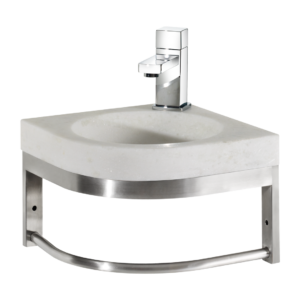 wintec Waschtisch Stainless Atlas III, mit Hahnloch, weiß