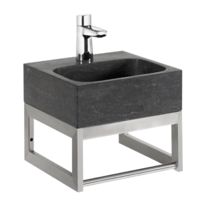 wintec Wash basin Stainless Atlas V, with tap hole, grey