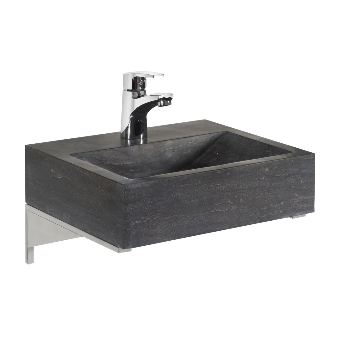 wintec Wash basin Stainless Atlas VI, with tap hole, grey