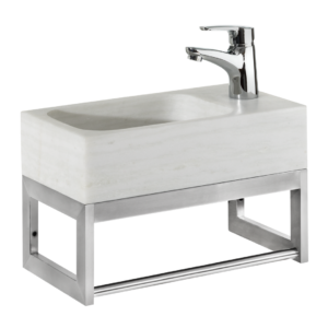 wintec Waschtisch Stainless Atlas IV, mit Hahnloch, weiß