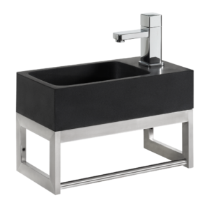 wintec Waschtisch Stainless Atlas IV, mit Hahnloch, lava