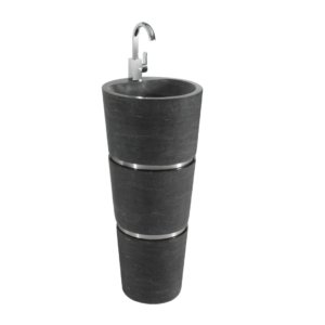 wintec Waschtisch Aphrodite, mit Hahnloch, grau