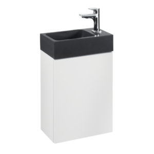 wintec Möbelwaschtisch Stainless Atlas IV, mit Hahnloch, grau