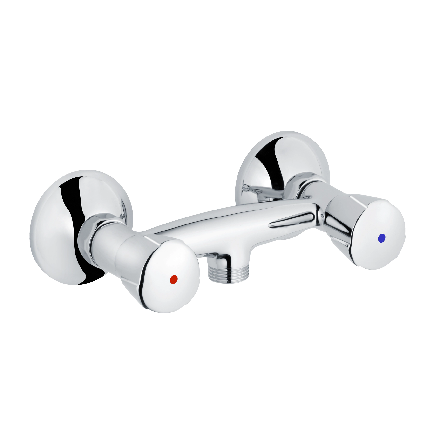 classic-line_2 Zweigriff Brausearmatur 3/8" 120, mit Wandanbindung 1/2"