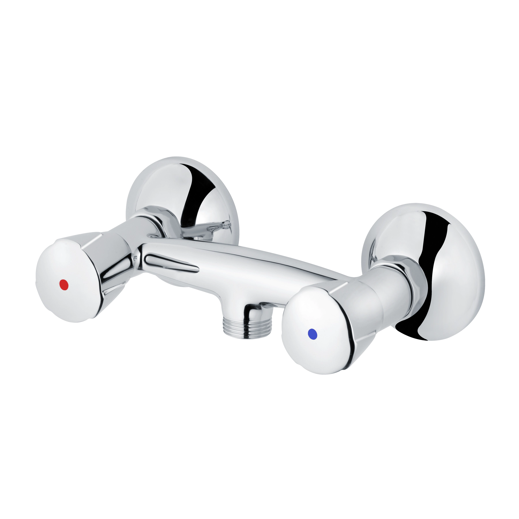 classic-line_2 Zweigriff Brausearmatur 3/8" 120, mit Wandanbindung 1/2" – Bild 2