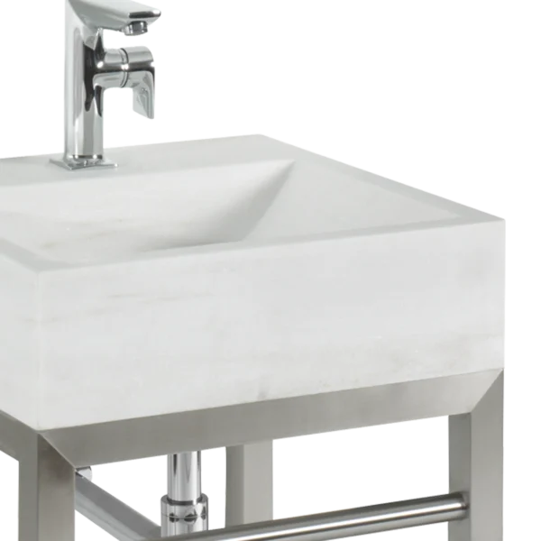 wintec Waschtisch Ätna, mit Hahnloch, weiß – Bild 2